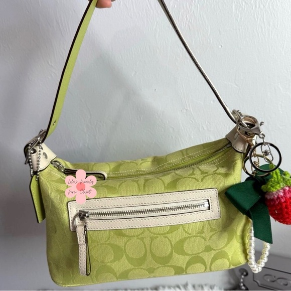 Coach | Bags | Y2k Coach 206 Vintage F06044 Lime Green Jacquard